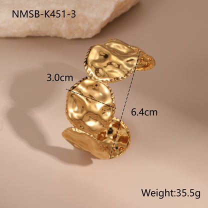 Women Leaf Stainless Steel Wristband Bow Light Luxury