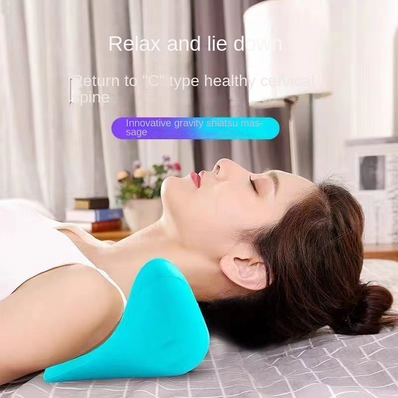 Neck Massage Pillow for Cervical Spine Relief – Acupressure & Traction Home Therapy