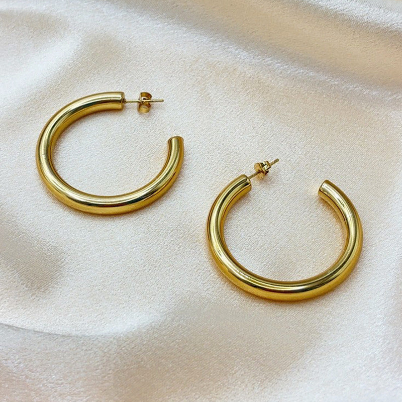 Minimalist Hollow Hoop Earrings