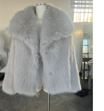 Women’s Winter Plush Coat Thick Fluffy Lapel Jacket