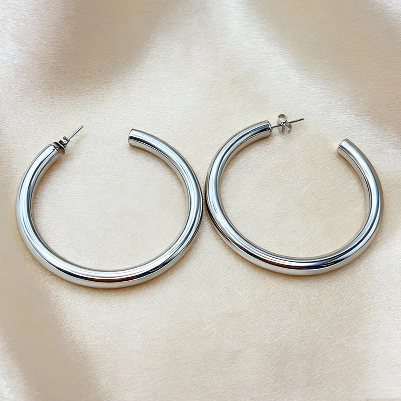 Minimalist Hollow Hoop Earrings