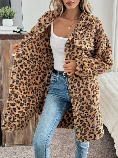Women's Double-Sided Plush Long Cardigan – Cozy Casual Coat for Fall & Winter