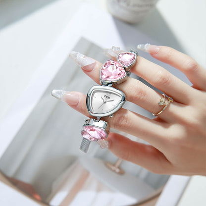 LuxeShine Crystal Diamond Women’s Bracelet Watch